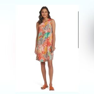 Jams World Jackie Dress - Ka'u. Size Large
 Island Leaves Bright Colorful